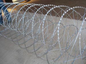 Double Crossed Razor barbed Wire