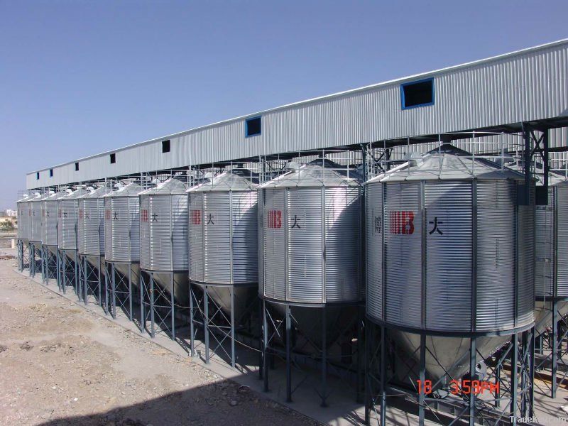 Grain storage steel silos
