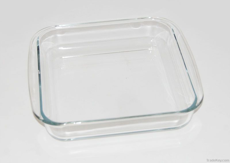 Square glass baking dish