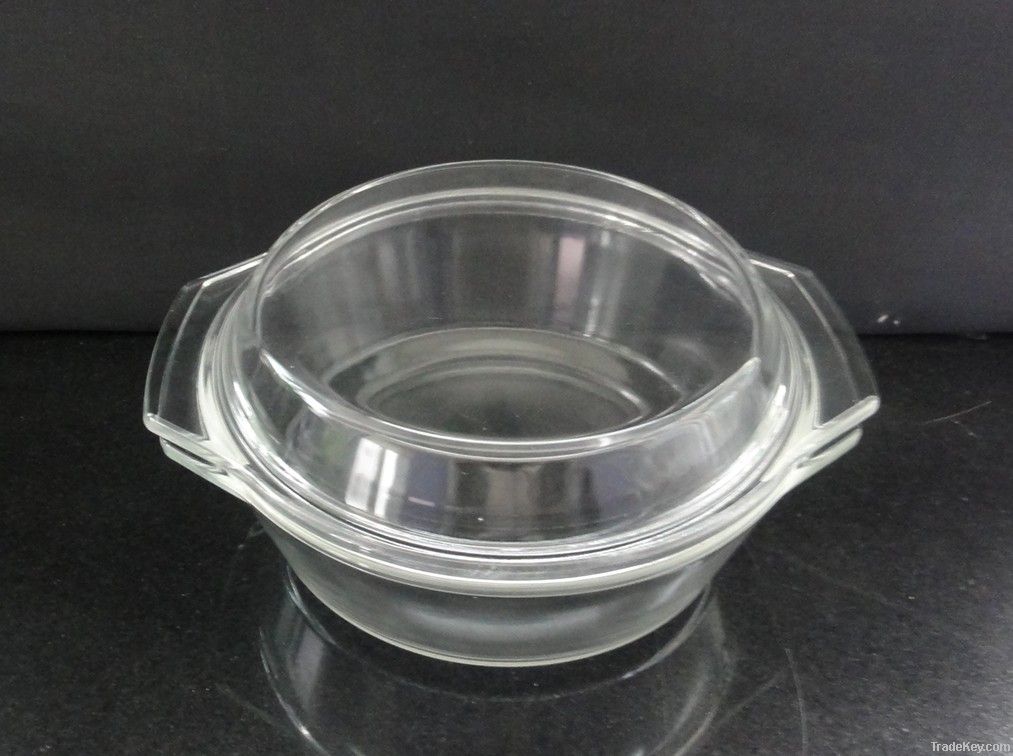 Sell Round borosilciate glass casserole with lid