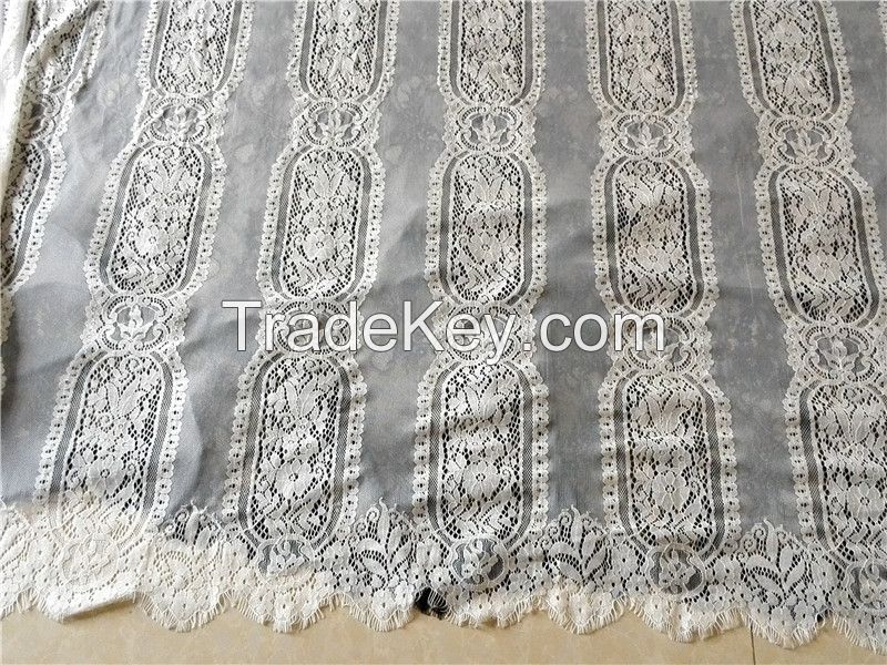150 cm x 150 cm high quality cotton ivory wedding dress lace fabric