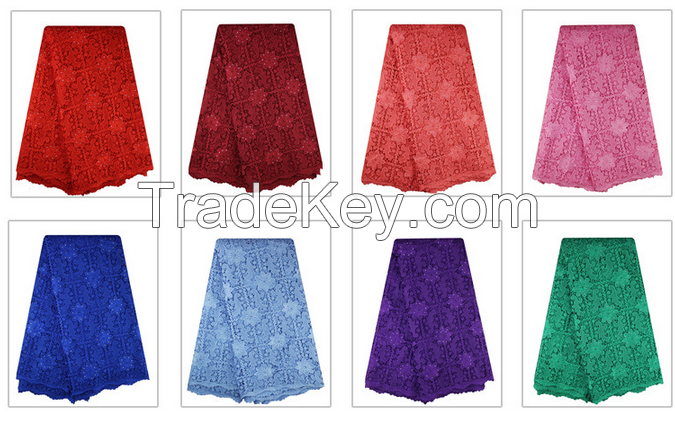 12 colors sequins embroidered lace fabric Guipure lace french lace fabric  wholesale
