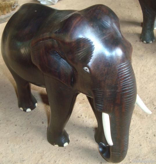wooden handicraft elephant