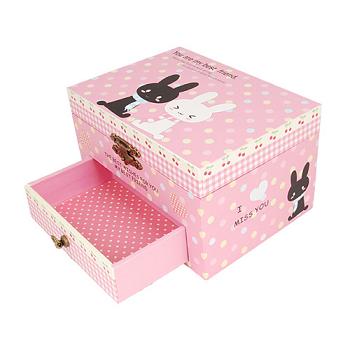 Hotsale pink rectangle wood muisc box , music jewel box , necklace box