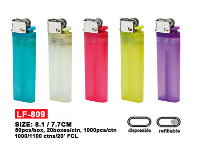 refillable translucent  flint lighter