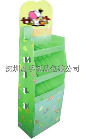 Colorful corrugated ladder display