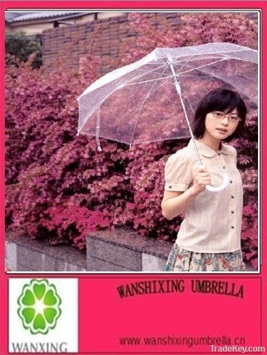 Straight automatic advertising promotional PVC transparent umbrella