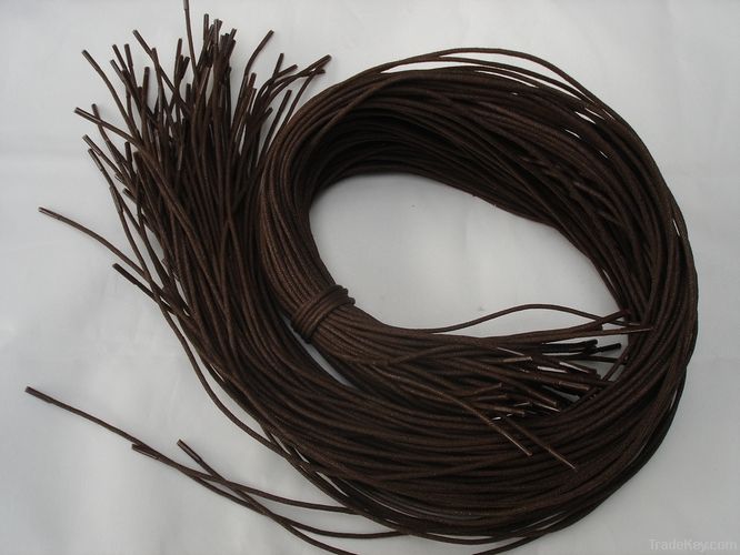 brown waxed shoe laces