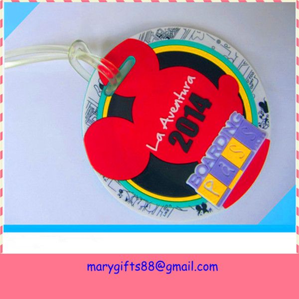 lovely customized soft PVC luggage tag