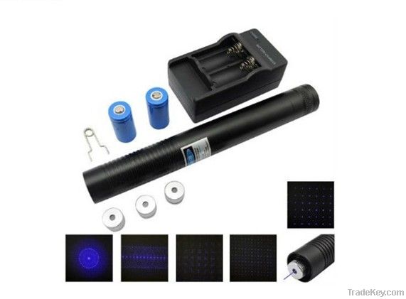 1W blue laser pointer with 5 Star Caps