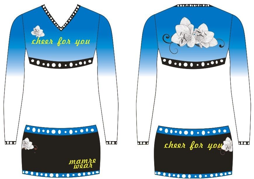 2013 customized design trendy cheerleading uniform