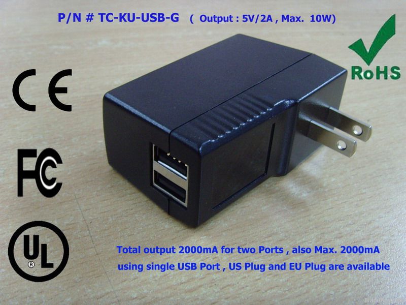 5v2a dual USB AC adapter