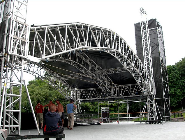 Portable truss with roof system