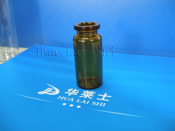 10ml amber tubular medical injection glass bottle