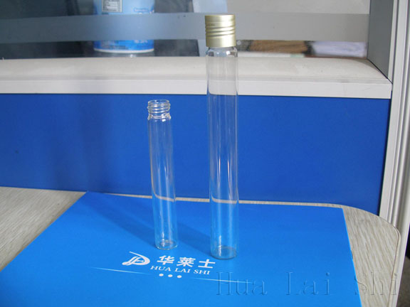 clear screw neck test tube glass bottle