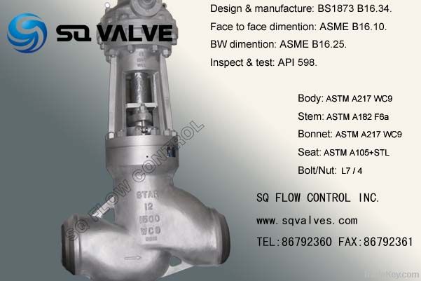 Pressure seal globe valve