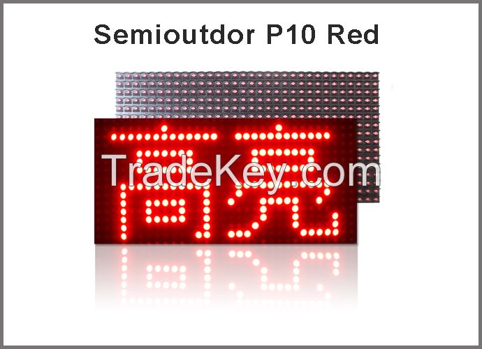 5v P10 Led Module Lightings Red Display Screen Semioutdoor 320*160 Advertisement Signage Led Display Screen