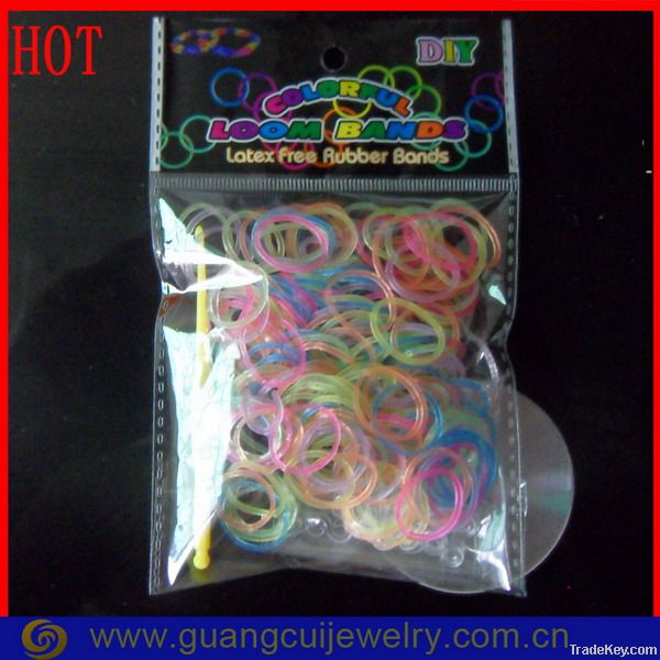 Hot sale DIY gillter loom bands for bracelet