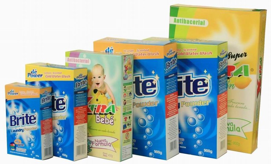 top quality paper box laundry detergent washing powder OEM