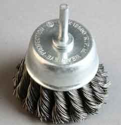 Twist Knot Shaft Mounted Cup brushes