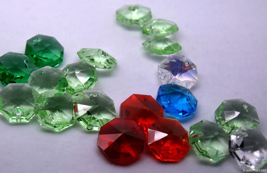 faceted octagonal crystal beads