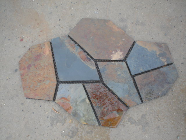 paving stone with net backing