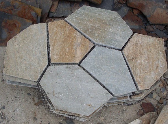 paving stone with net backing
