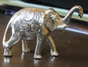 White Metal Elephant