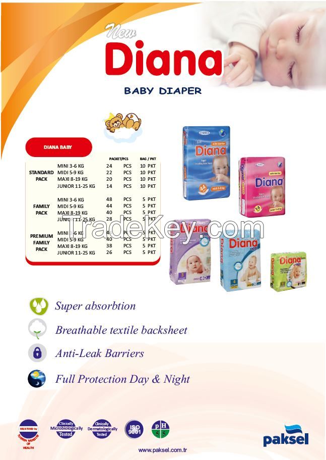 Economic Grade Baby Diaper - Diana Baby Diaper