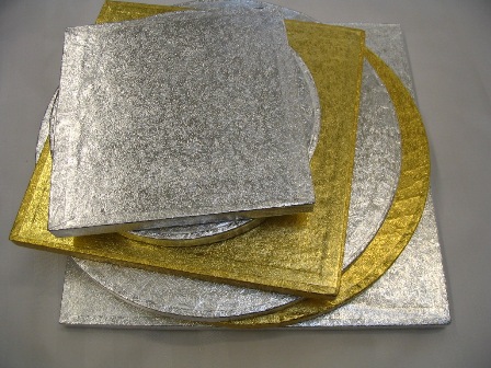 golden color cake boards, silver cake board, foil cake boards