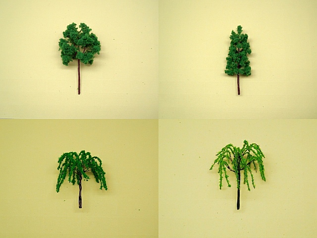 model wire and sponge trees