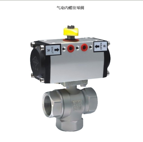 Pneumatic inner thread ball valve