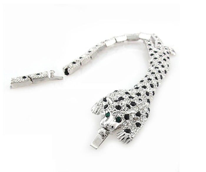 Rhinestone Women Leopard Bracelet