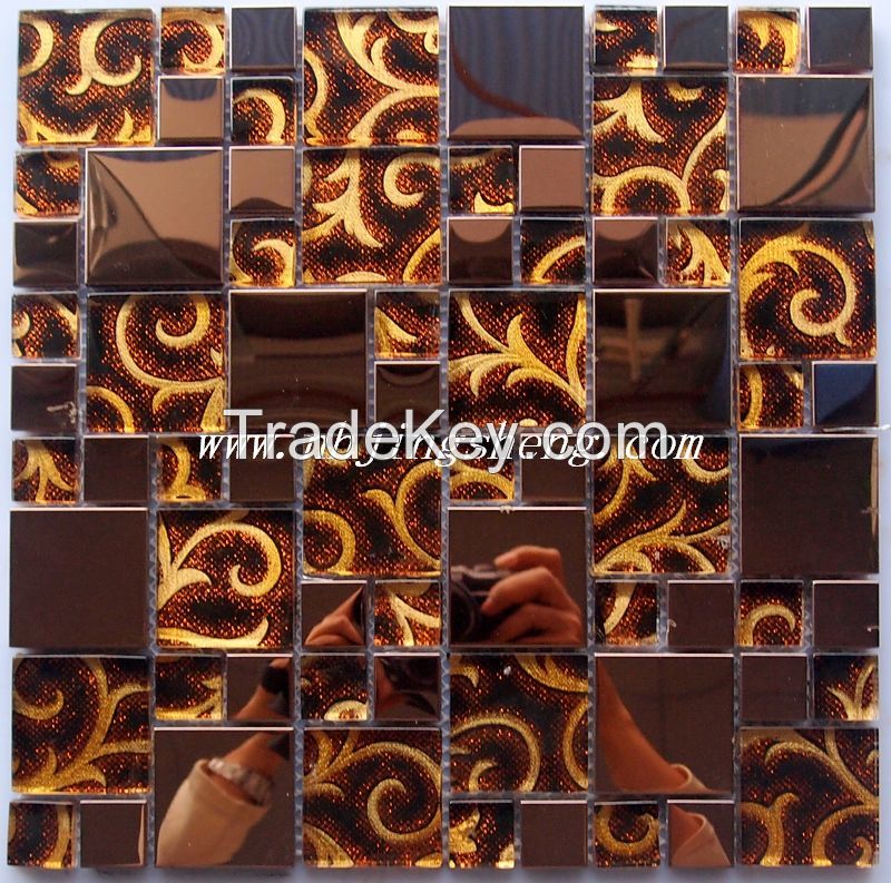 flower glass mosaic tile jsm-834