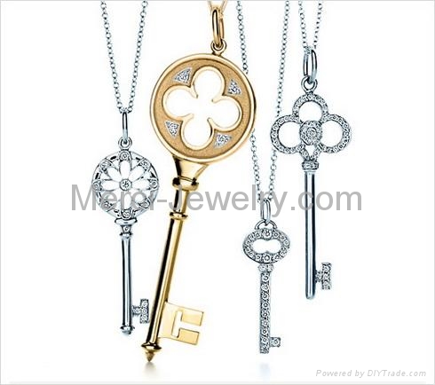 silver jewelry keys necklaces wholesale