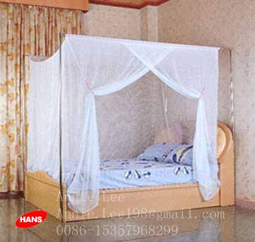 Long lasting insecticide mosquito net quadrate net