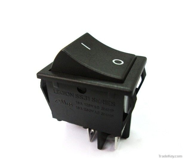 2 Position 4 Pin Double Pole On-Off Rocker Switch 16A 250/125VAC