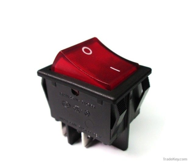 2 Position 4 Pin Double Pole On-Off Rocker Switch 16A 250/125VAC