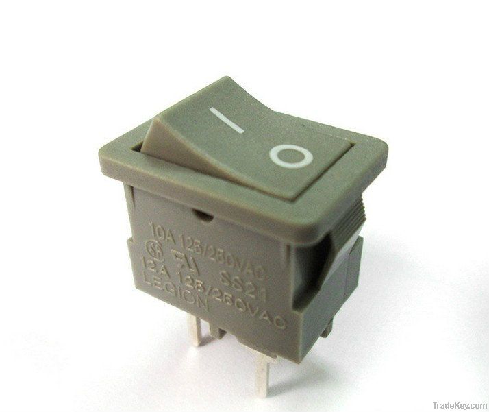 SPST, DPST Double Pole Mini Rocker Switches with Up to 12A/250V AC,