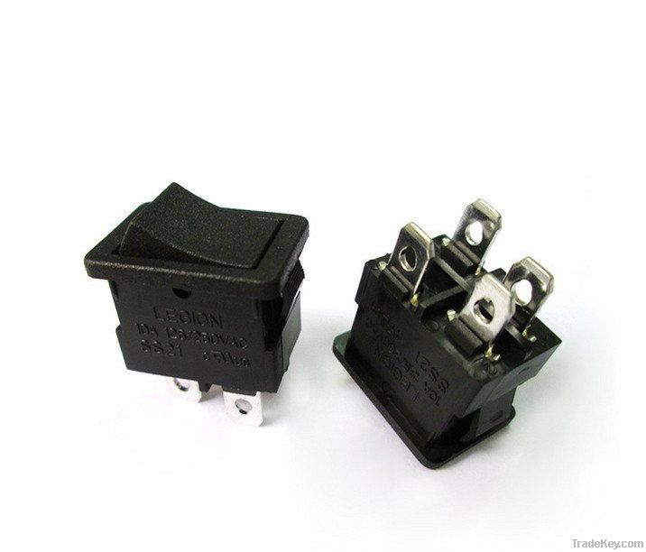 SPST, DPST Double Pole Mini Rocker Switches with Up to 12A/250V AC,