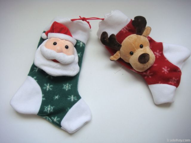 plush christmas socks