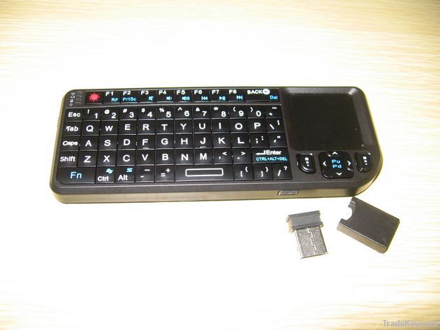 cute wireless keyboard with touch pad mouse