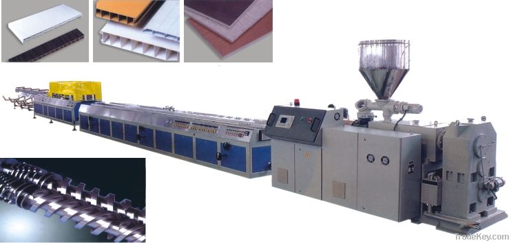 Wood-plastic extrusion line