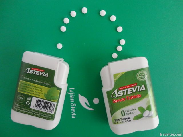 Stevia tablets in dispenser with blister pack