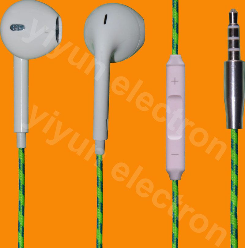 Colorful Fabric Earphones for iPhone (YAP-031)