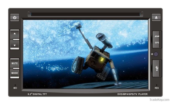 Two DIN 6.2" Car DVD Player Universal (HS3138)