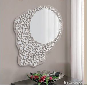 Beveled wall mirror with MDF frame