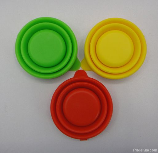 silicone folding cup with cover