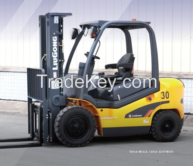 Price 3 ton Forklift Truck CPCD30 with forklift tire rims