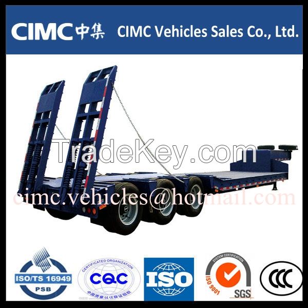 Three axle lowbed semi trailer